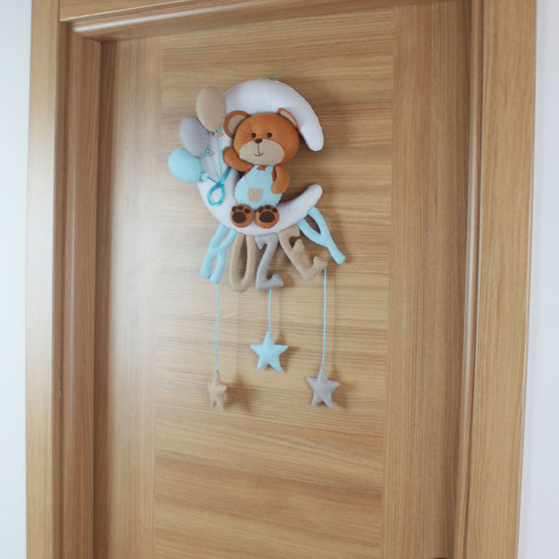 Kuzey isimli Aydede Ayıcık Bebek Odası Kapı Süsü