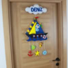 Bebek odası denizci temalı kapı süsü ve deniz detayı