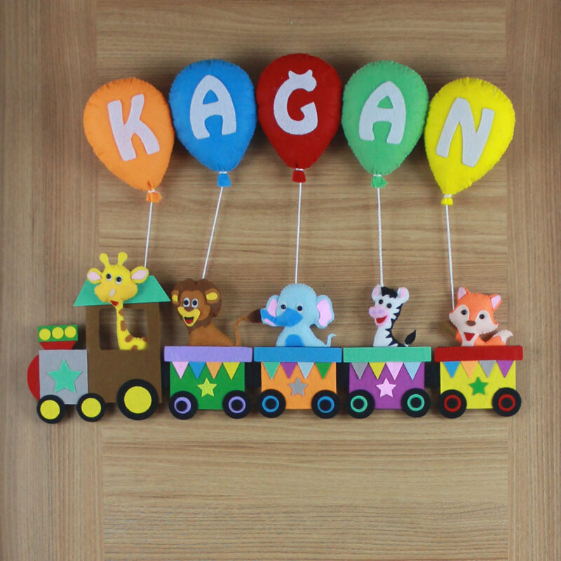 Yakın çekim: KAĞAN isimli balonlar detayı