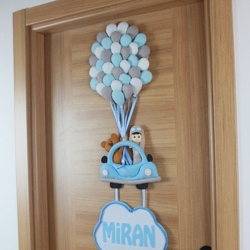 Miran ismi yazılı bulut ve zincir montaj detayları