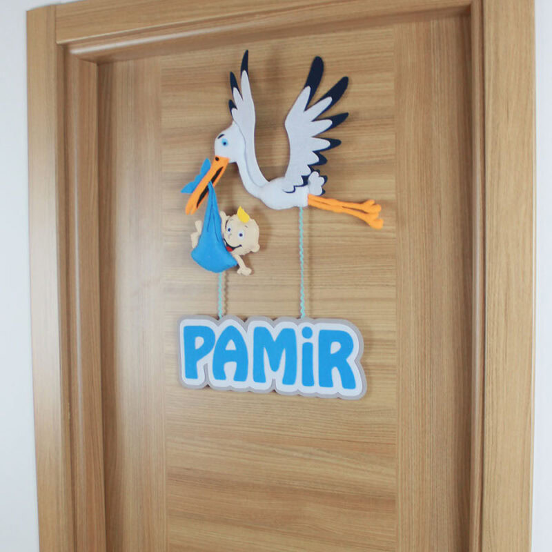 Bebek odası leylek konsepti dekorasyon ürünü ve montaj