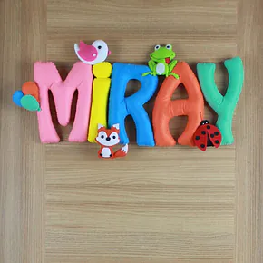 Miray İsimli Hayvan Figürlü Keçe Bebek Kapı Süsü
