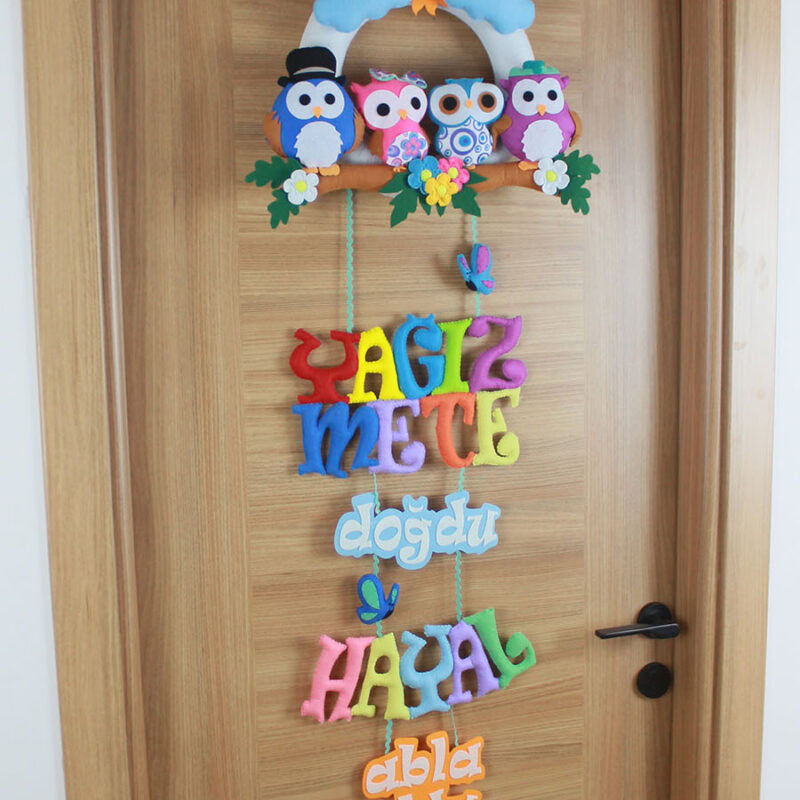 Kardeş bebek kapı süsü abla oldu mesajlı panel detayı