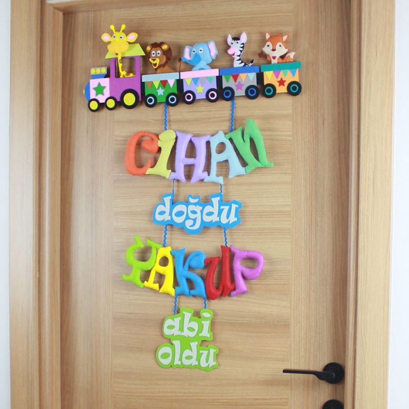 Cihan doğdu Yakup abi oldu yazılı keçe pano detay