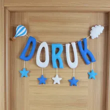 Doruk İsimli İp İsimlik Keçe Bebek Kapı Süsü