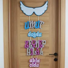 Melek Kanatlı Kardeş Keçe Kapı Süsü (Doğdu / Abla Oldu) – kapak