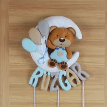 Rüzgar İsimli Aydede ve Ayıcık Temalı Keçe Bebek Kapı Süsü