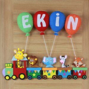 Trenli Safari Bebek Kapı Süsü